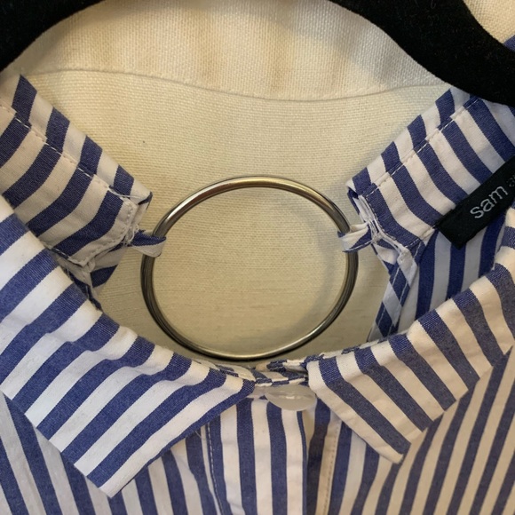 Chambray pin striped shirt dress - Picture 2 of 5